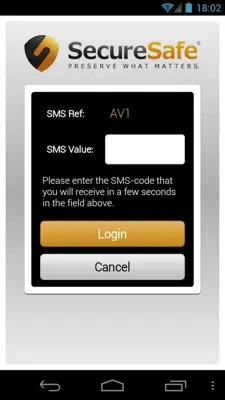 SecureSafe android App screenshot 1